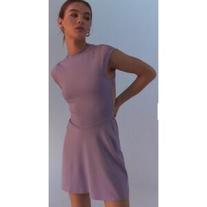 Silence + Noise Sadie Lavender Cutout Mini Dress, XL